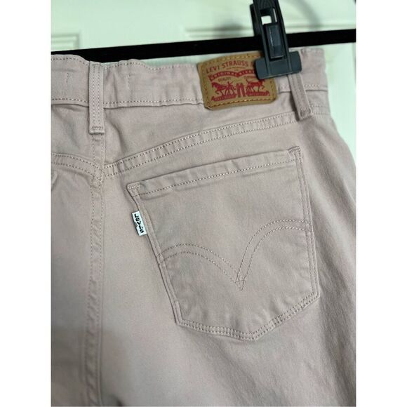 Levi's 505 Jeans Womens Size 28 Pale Pink Straight Leg Mid Rise Stretch Denim - Picture 3 of 11